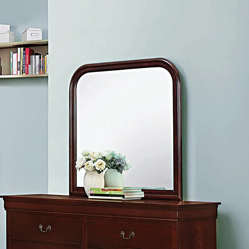 Louis Philippe Red-Brown Dresser Mirror – Complementary Vanity Accessory 1