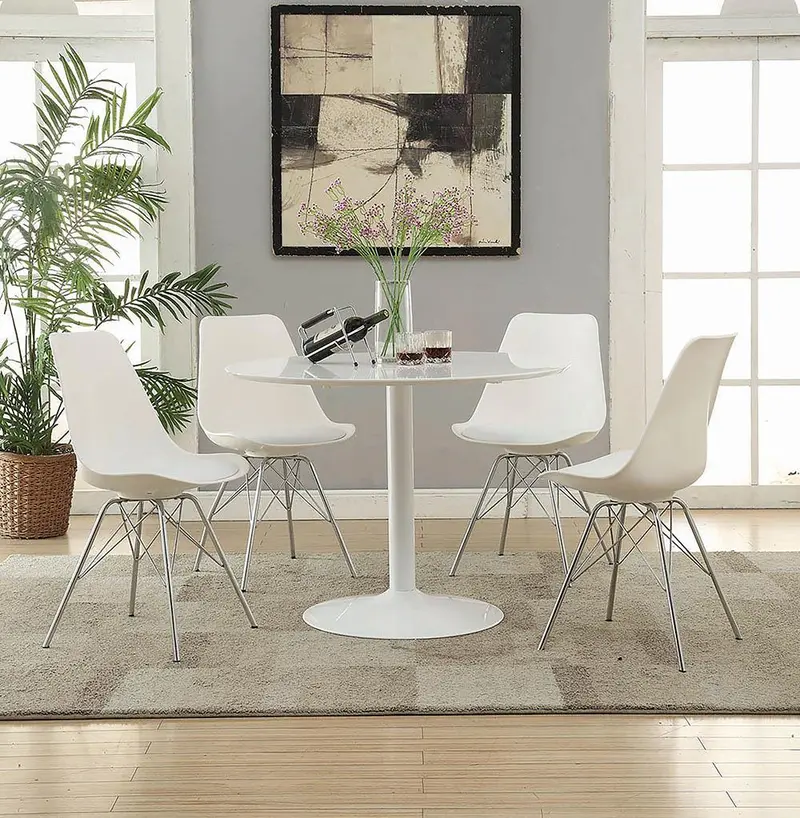 Lowry White Dining Chair – Contemporary Design 1