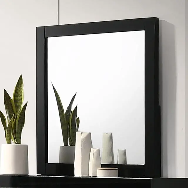 Magdeburg Framed Black Full-Length Mirror 1