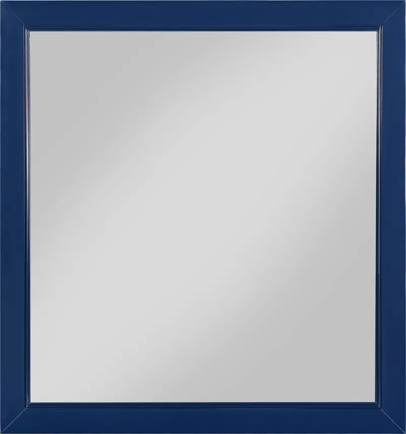 Marisol Navy Wall Mirror With Frame 1