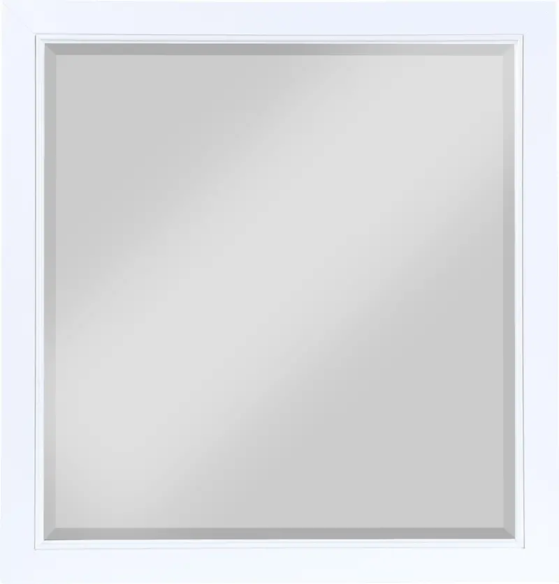 Marisol White Wall Mirror With Frame 1