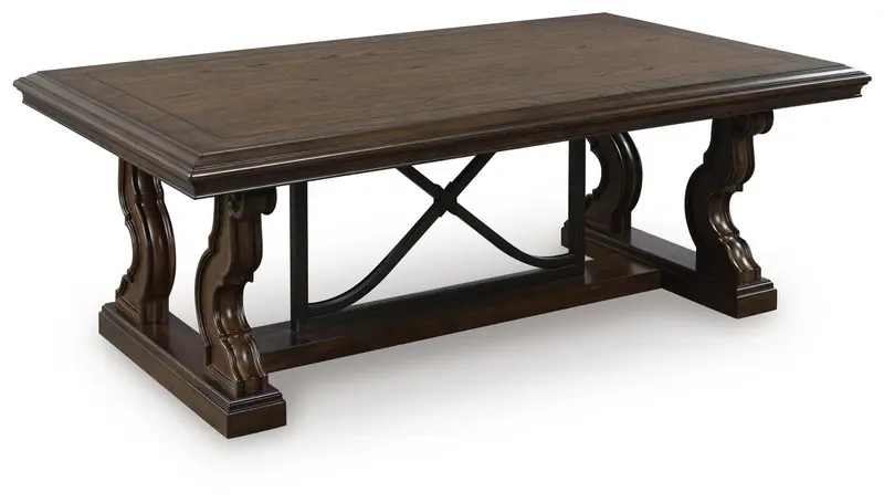 Maylee Rectangular Coffee Table With Lower Storage Shelf 1