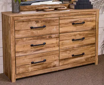 Maystonna 6-Drawer Dresser With Matching Full-Length Mirror 1