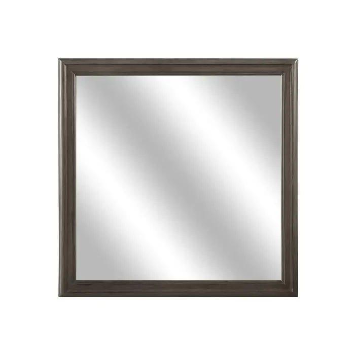 Mayville Slate Gray Wall Mirror – Matte Metallic-Infused Frame, Model 2147Sg-6 1
