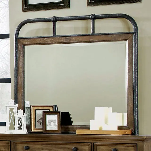 Mcville Wall Mirror Featuring Sleek Metal Frame 1
