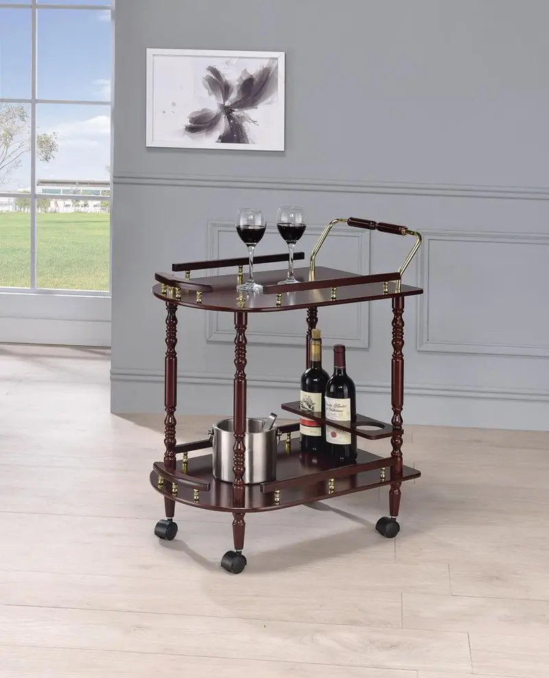 Merlot Traditional Serving Cart For Recreation Rooms 1