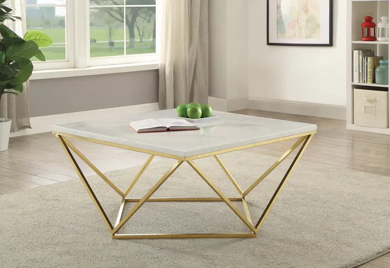 Minimalist White Modern Coffee Table 1