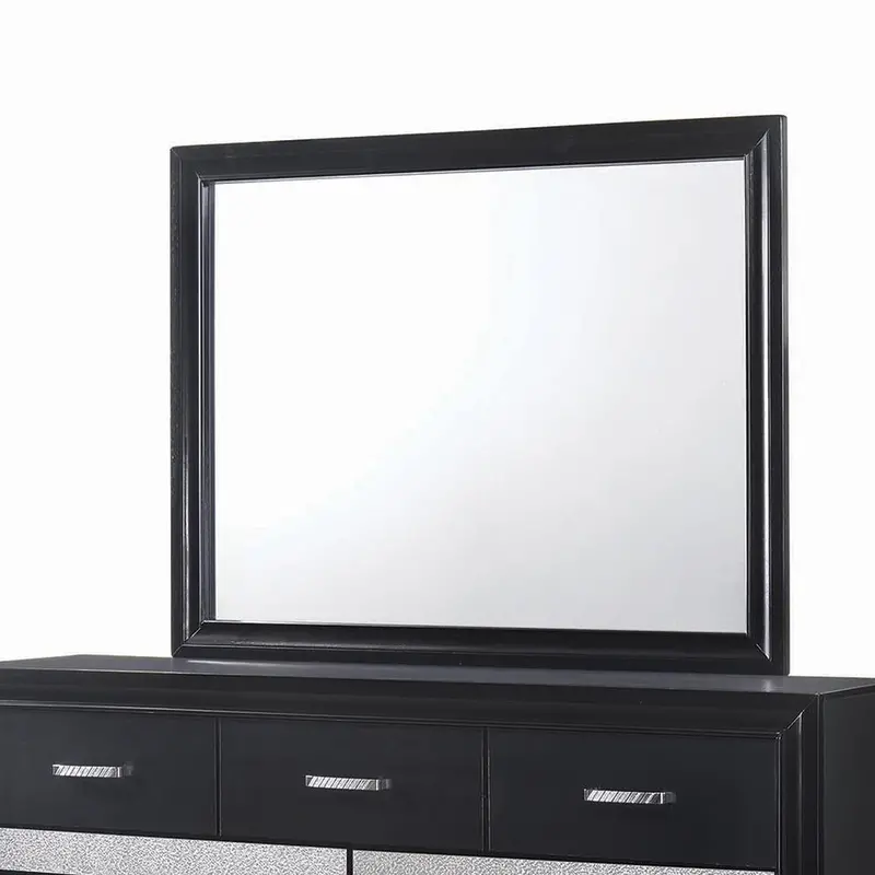 Miranda Black Wall Mirror – Transitional Frame 1