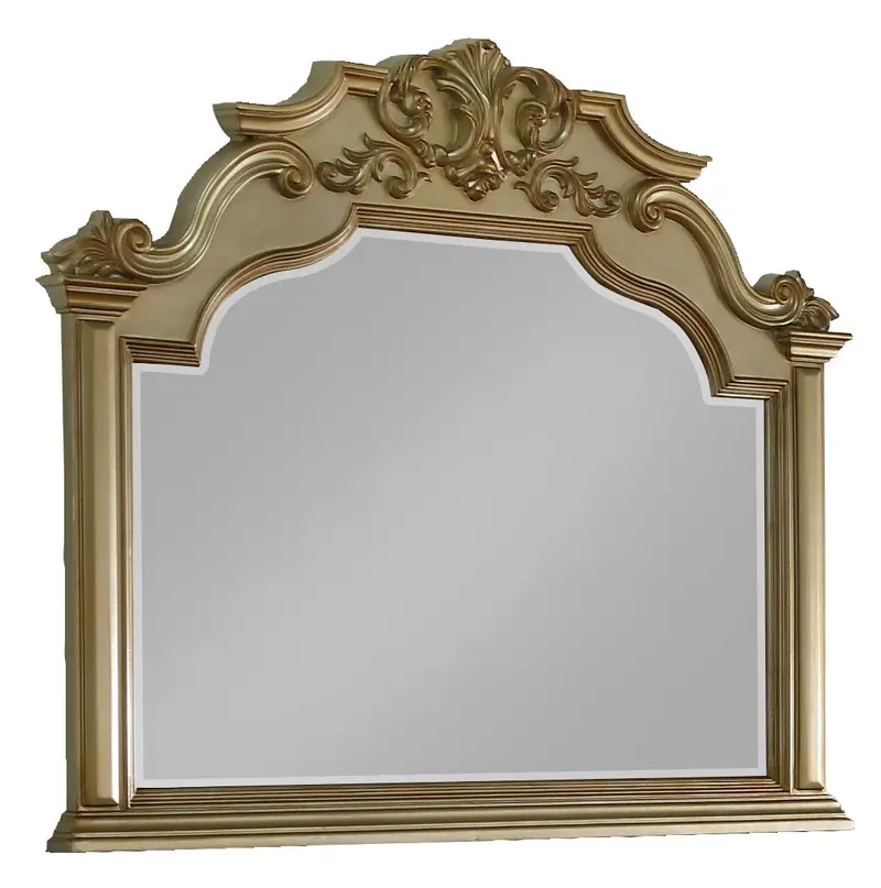 Miranda Gold-Finished Transitional Wall Mirror 1
