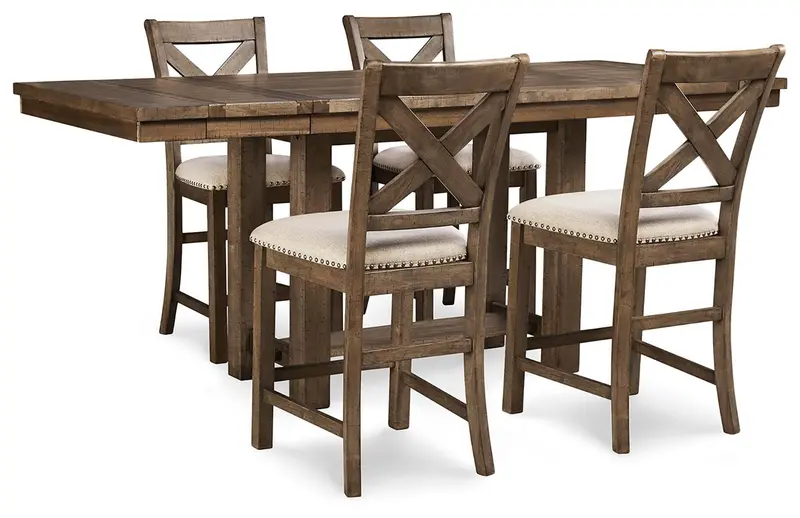 Moriville Counter-Height Dining Set With Bar Stools 1