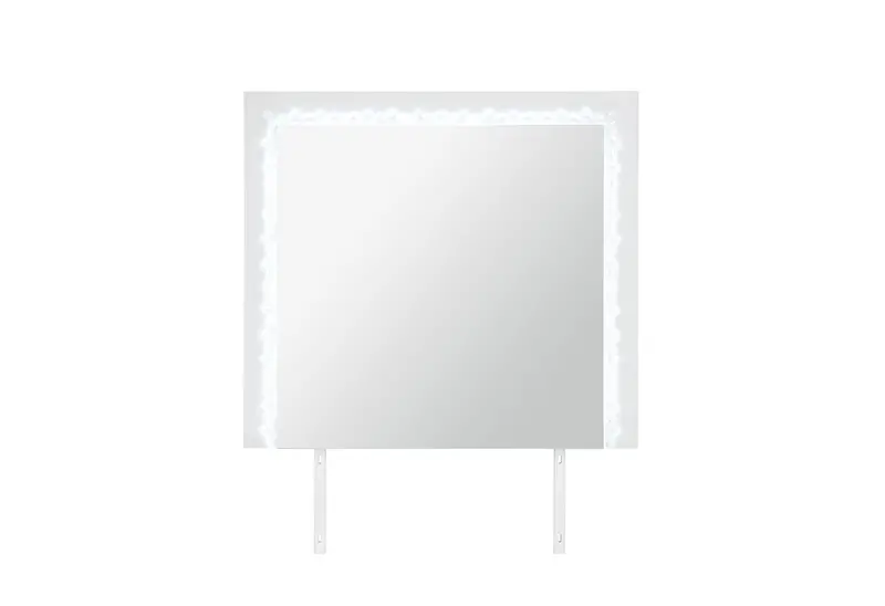 Naomi Silver Marble Illuminated Vanity Mirror 1