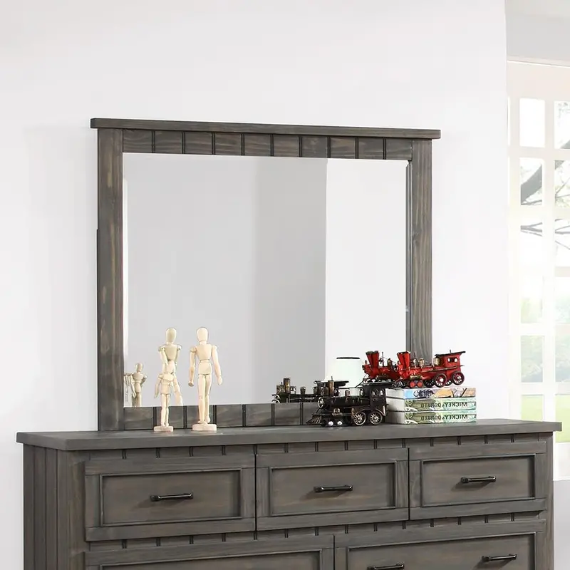 Napoleon Gunsmoke Rustic Framed Wall Mirror 1