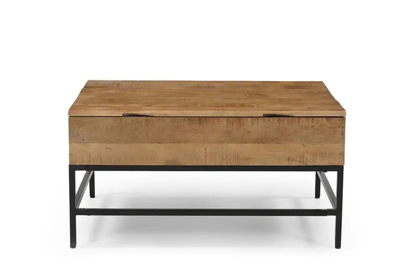 Natural Wood-Finish Coffee Table – Galaxy Home T1105-01 1