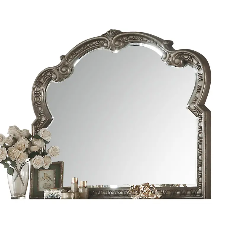 Northville Oval Wall Mirror With Antique Silver Framing And Sleek Profile 1