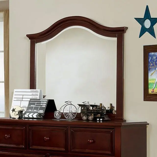 Olivia Dark Walnut Framed Mirror 1