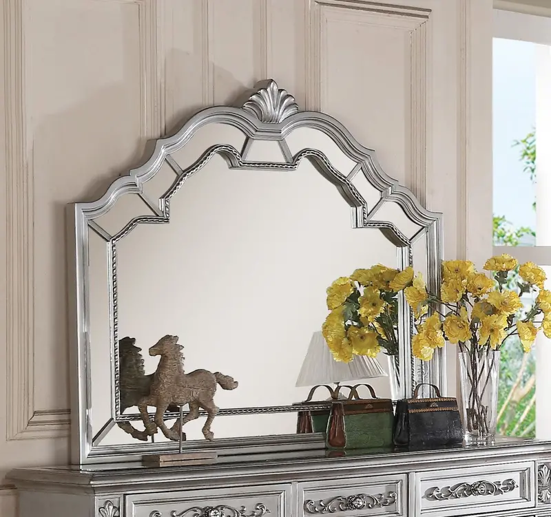 Pamela Full-Length Mirror In Silver Metallic Finish 1