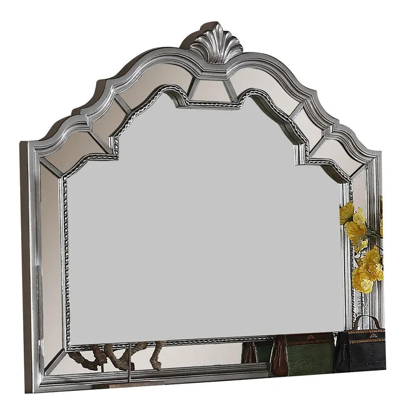 Pamela Silver-Finished Transitional Mirror 1