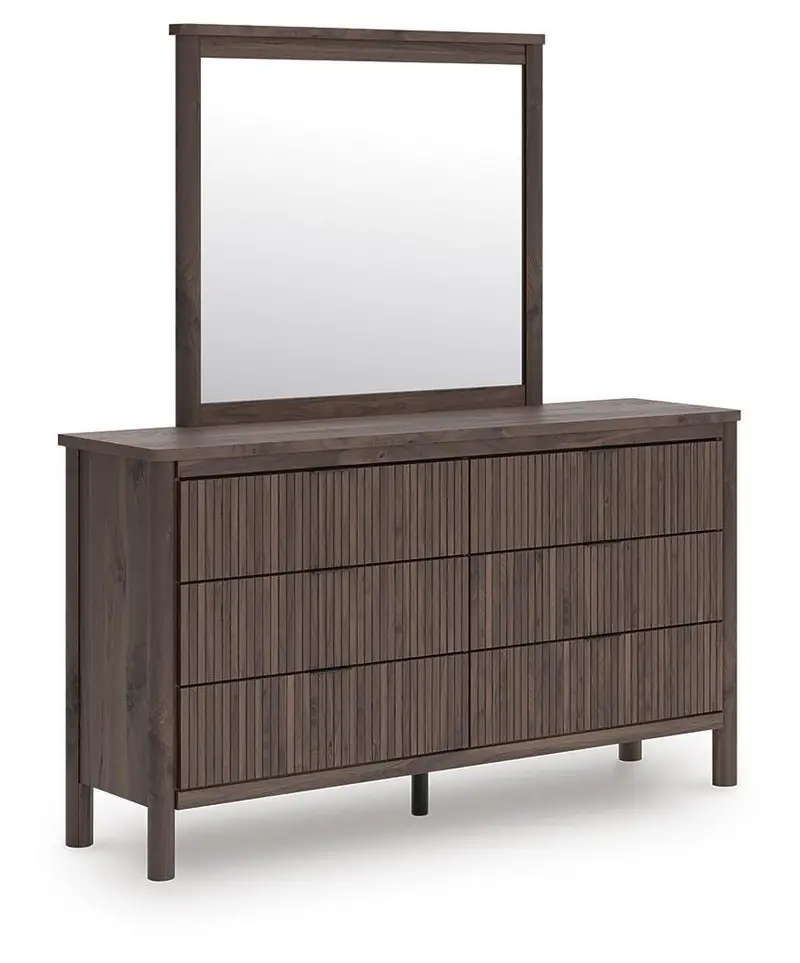 Pamytta 6-Drawer Dresser With Matching Full-Length Mirror 1