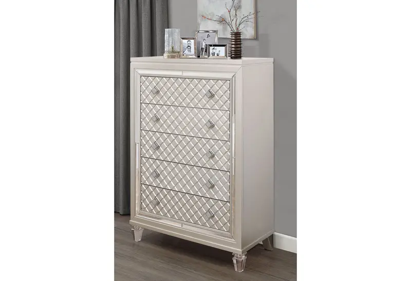 Paris Champagne Tall 7-Drawer Chest Of Drawers 1