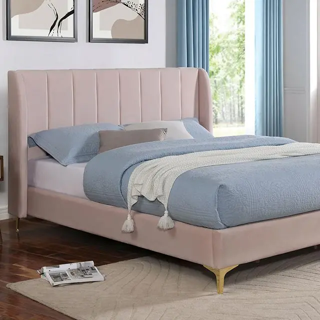 Pearl Light Pink Full, Queen, And Twin Bed – Soft Pastel Bedroom Solution 1