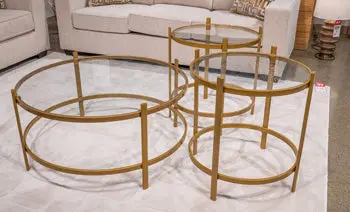 Pearlox Minimalist Nesting Side Tables – Set Of 3 Geometric Accents 1