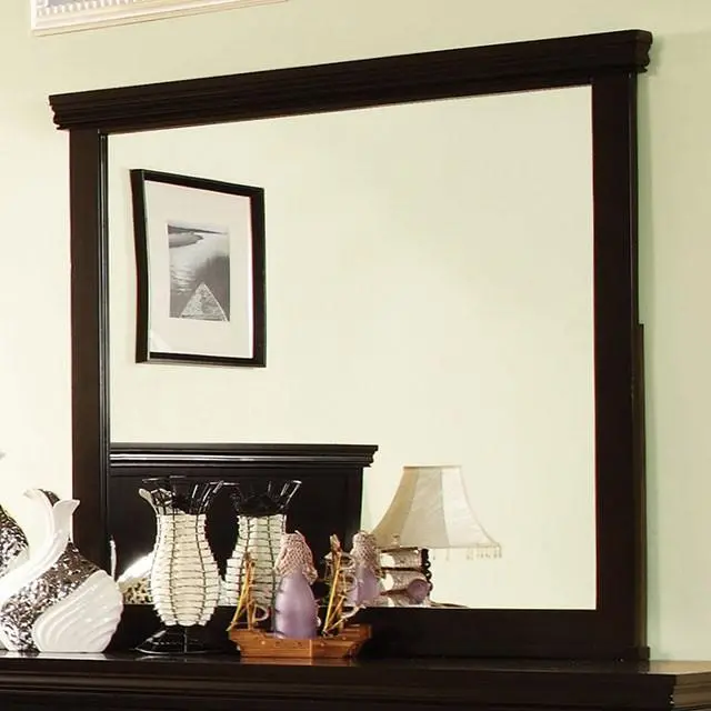 Pebble Espresso-Finish Wall Mirror 1