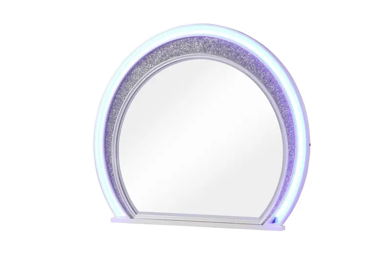 Perla Wall Mirror In Milky White – Galaxy Home Decor 1