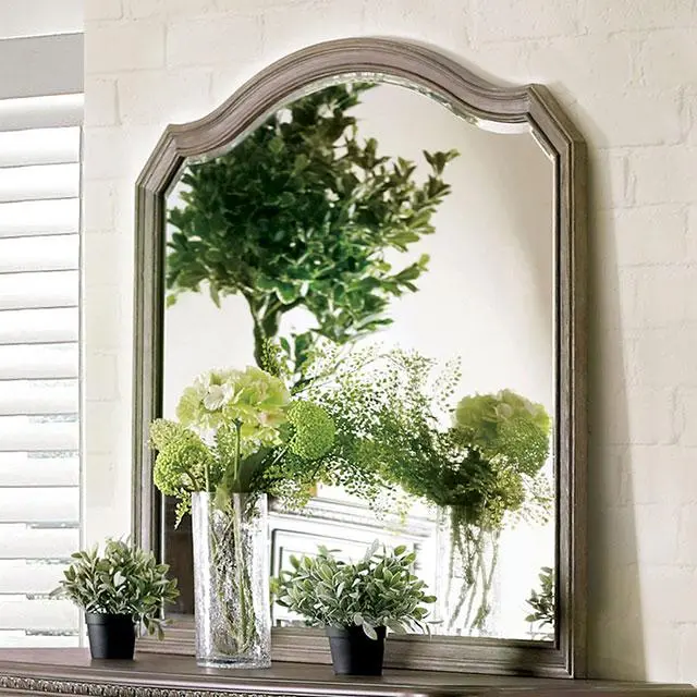 Persephone Natural-Tone Rustic Wall Mirror 1