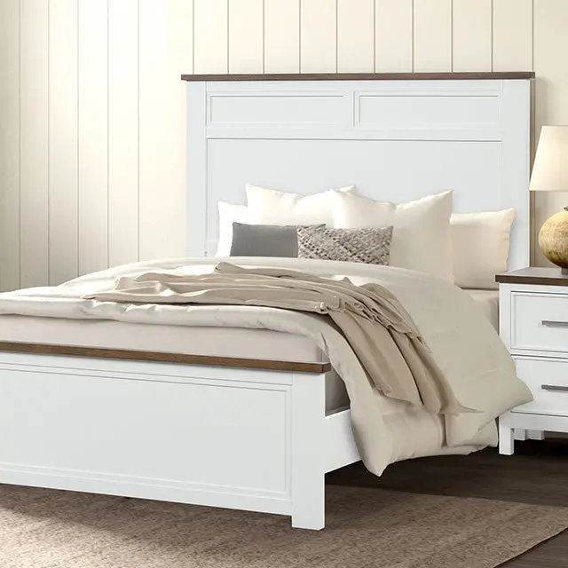 Pinetop Twin And Full-Size Bed In White And Navy Blue 1