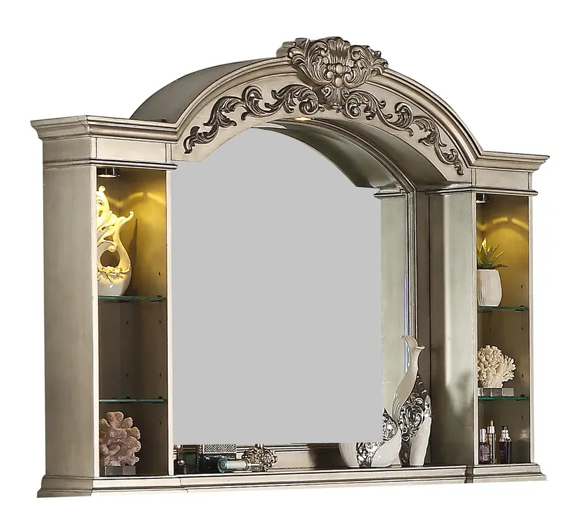 Platinum Gold-Finished Traditional Mirror 1