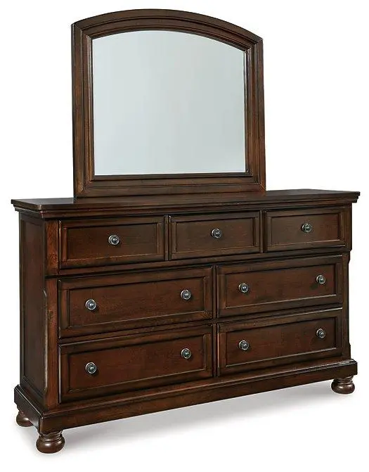 Porter 7-Drawer Dresser With Integrated Mirror 1