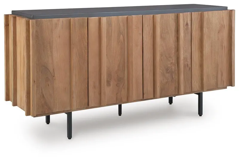 Quintavious Slim-Fit Accent Cabinet With Shelves 1