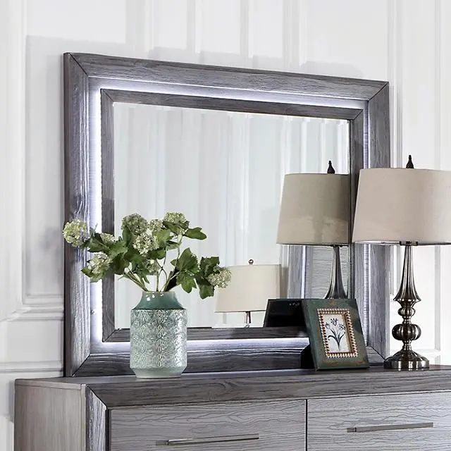 Raiden Led-Lit Vanity Mirror – Gray Finish 1