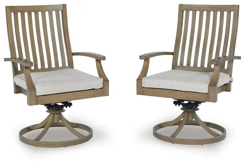 Rainier Ranch 2-Piece Outdoor Swivel Chair Set 1