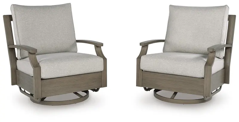 Rainier Ranch Outdoor Swivel Glider Chair W/ Cushion 1