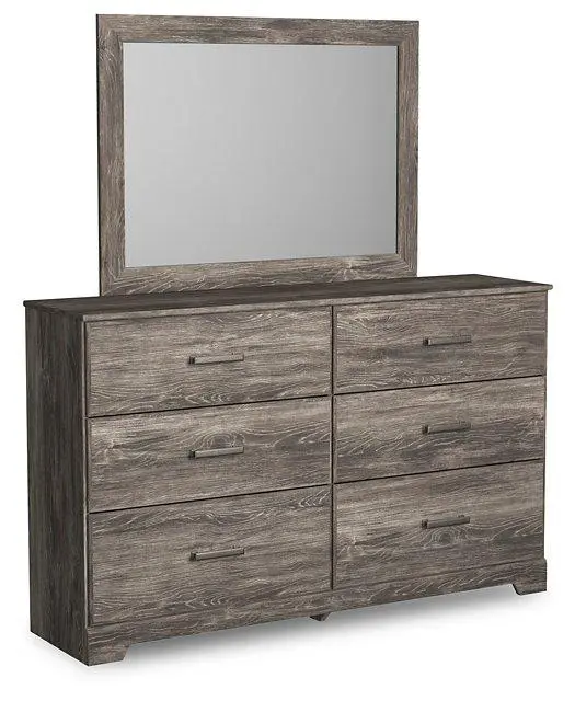 Ralinksi 6-Drawer Dresser With Matching Full-Length Mirror 1