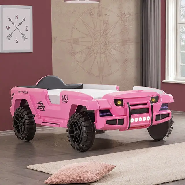 Randlar Playful Pink, Green, And Black Twin Or Full Bed 1