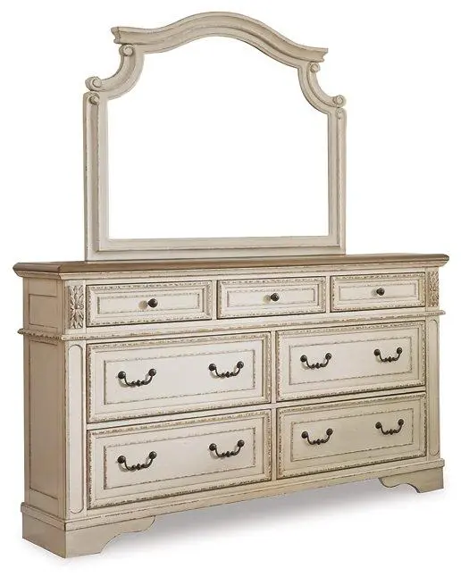 Realyn 6-Drawer Dresser With Full-Length Mirror Included 1