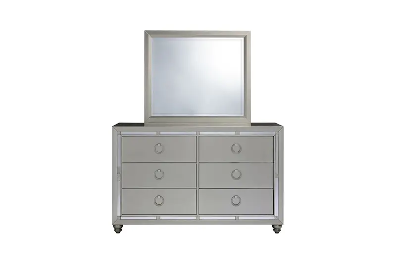 Riley Silver 6-Drawer Dresser – Modern Storage Solution 1
