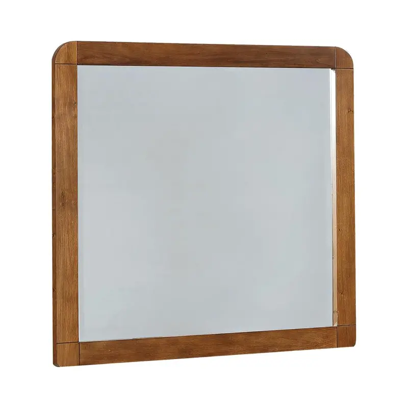 Robyn Dark Walnut Wall Mirror – Sleek Mid-Century Design 1