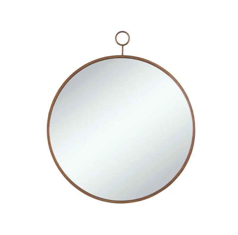 Round Gold-Tone Mirror – Elegant Wall Or Vanity Accent 1