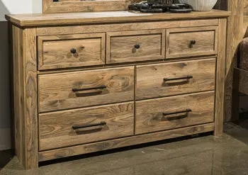 Rusticott Farmhouse Dresser With Matching Wall Mirror Set 1