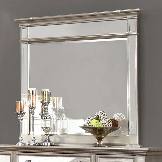 Salamanca Wall Mirror – Framed Silver-Finish Oval Mirror For Bedroom Or Entryway 1