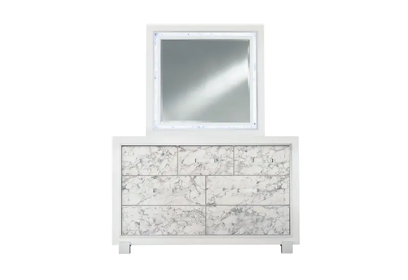 Santorini White 7-Drawer Dresser 1