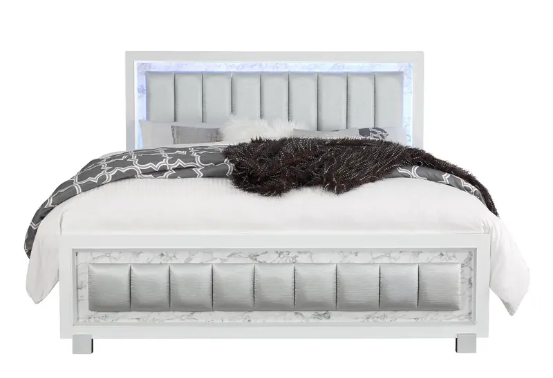 Santorini White Queen Bed Frame 1