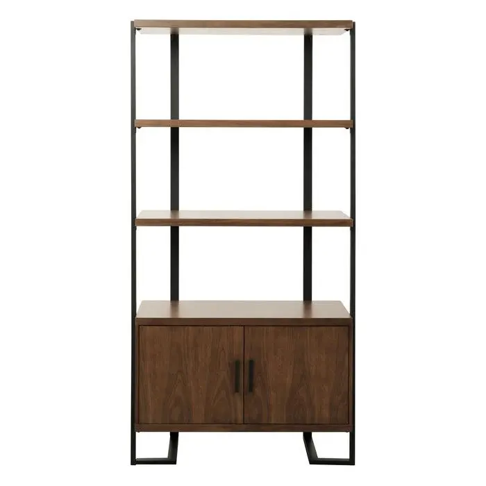Sedley Walnut Bookcase – Open Shelving Display Unit 1