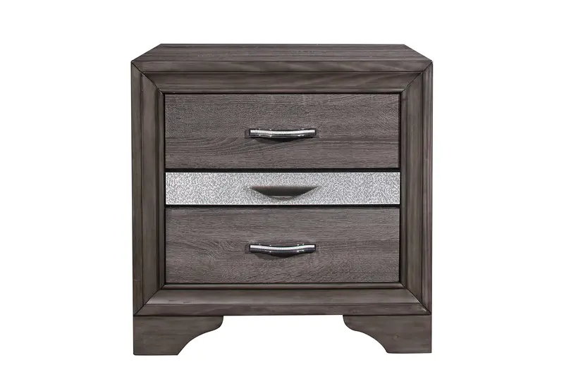 Seville Grey Modern Nightstand 1