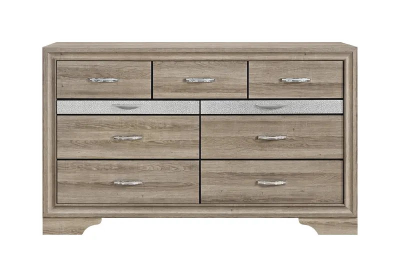 Seville Natural Wood 6-Drawer Dresser 1