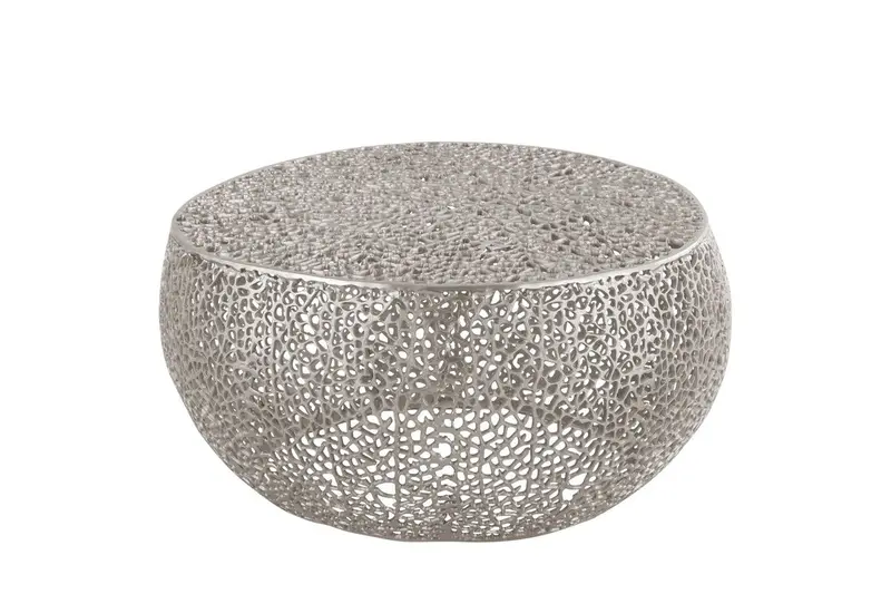 Silver-Finished Coffee Table – Galaxy Home T3502-32 1