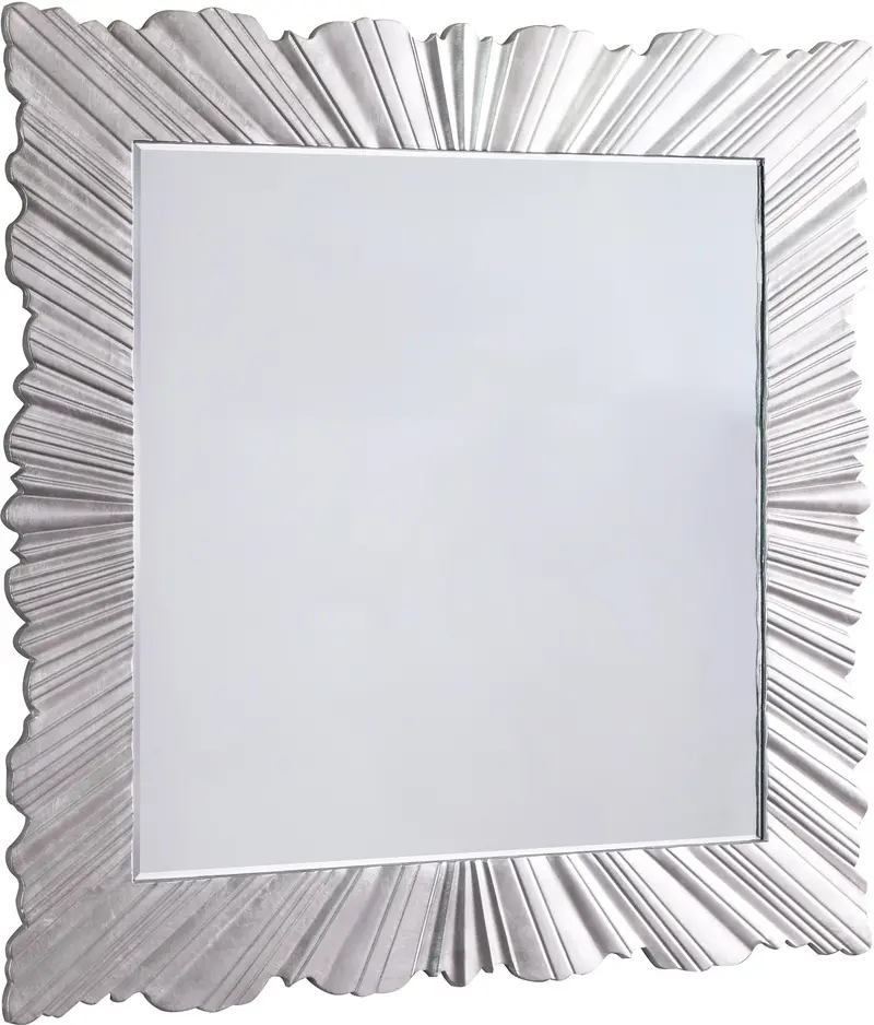 Silver Leaf Wall Mirror – Silverton Framed Reflective Accent 1